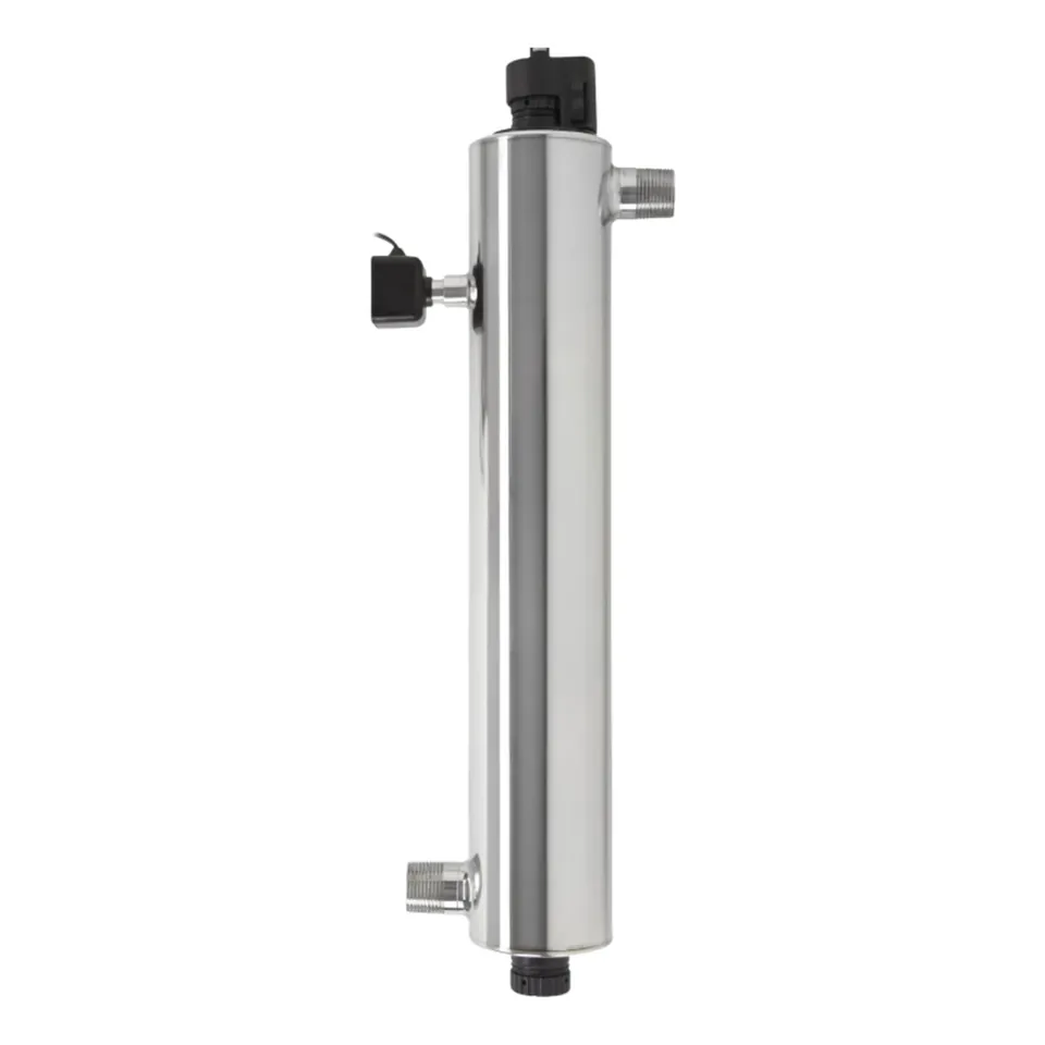 Close-up of whole-home UV disinfection chamber